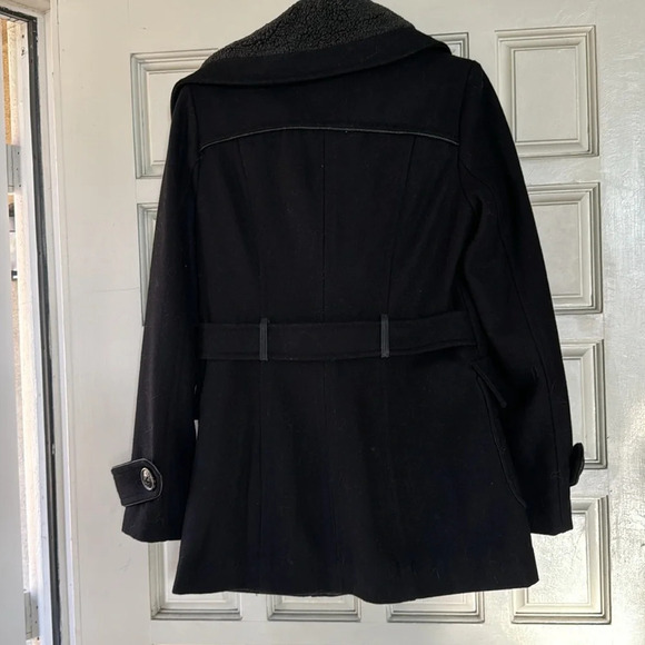 Miss Sixty Overcoat Jacket Black Wool Womens S - Picture 5 of 15